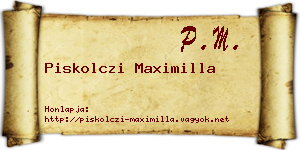 Piskolczi Maximilla névjegykártya